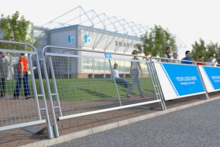 3D rendering of cycling barriers