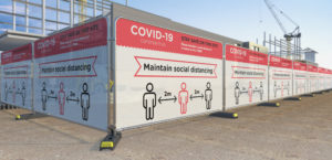 ZND social distancing covers for temporary fencing