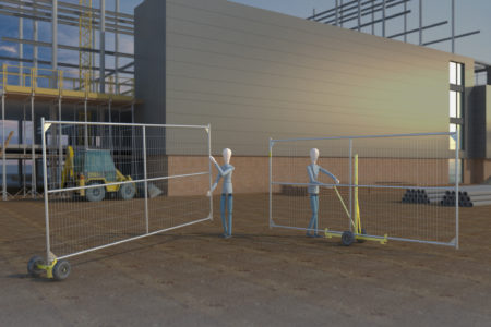 Temporary fence panel chaddie