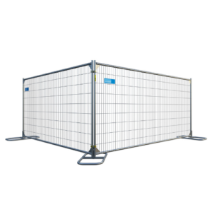 A square top temporary fence panel on a white background